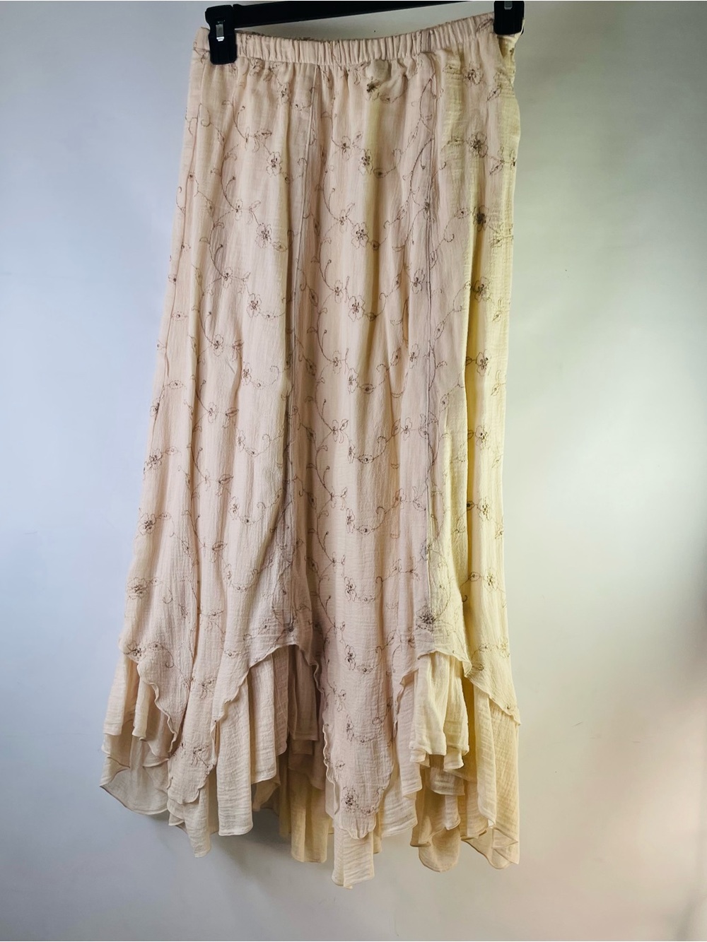 Color Me Cotton Tiered Maxi Top & Skirt with Ruffled Hem 2 piece Boho Fairycore - Picture 3 of 16